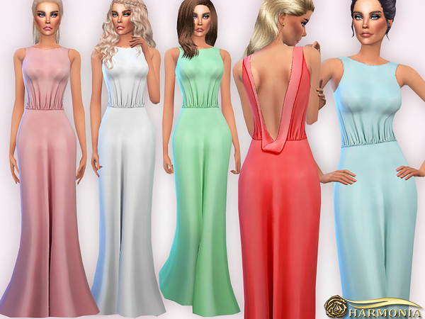 Sims 4 Untold Sleeveless Gown by Harmonia at TSR