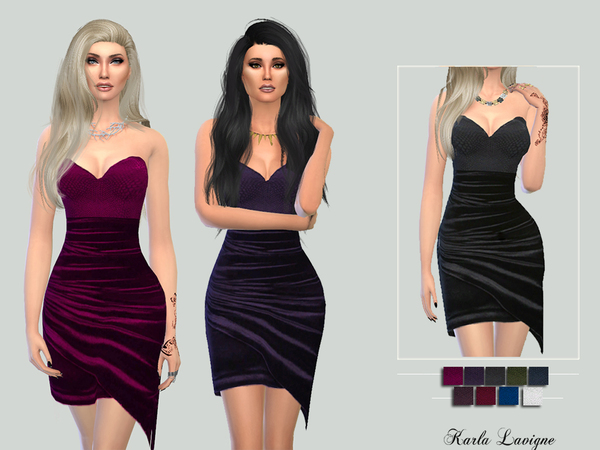 Sims 4 Nina Dress by Karla Lavigne at TSR