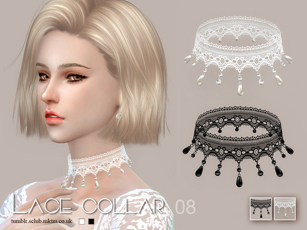 Sims 4 Lace collar 08 by S Club LL at TSR