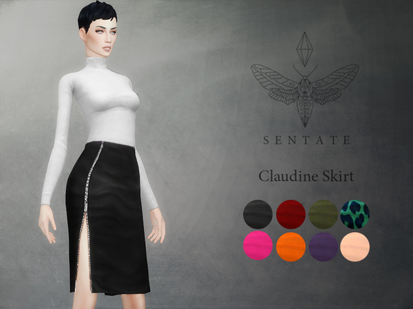 Sims 4 Claudine Skirt by Sentate at TSR