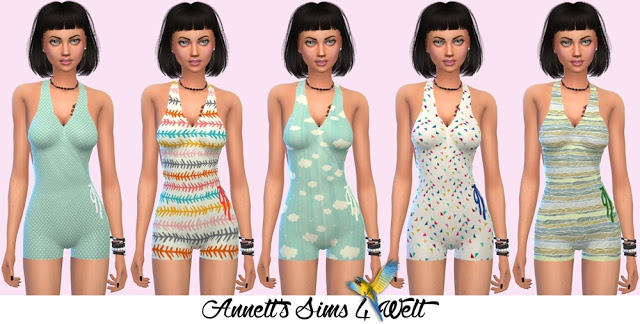 Sims 4 Summer Day Acc Bodysuits at Annett’s Sims 4 Welt