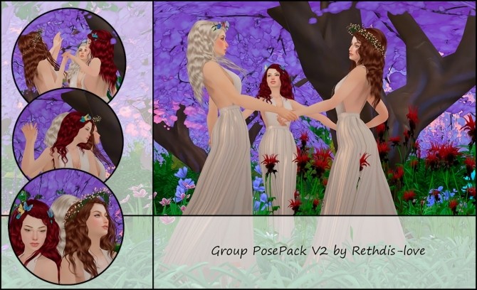 Sims 4 Group pose V2 at Rethdis love