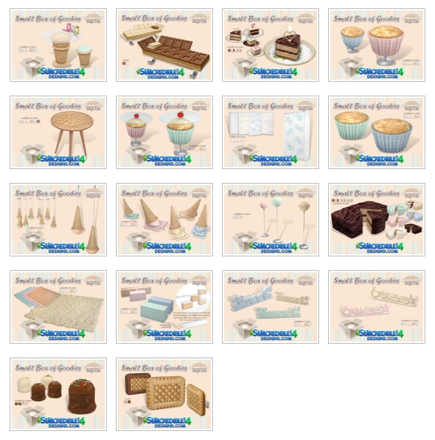 Sims 4 Yumminess box of goodies + full set by SIMcredible at TSR