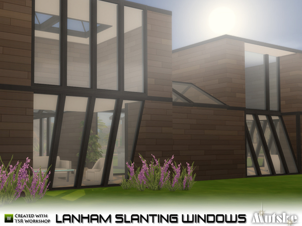 Sims 4 Lanham Slanting Windows by mutske at TSR