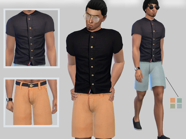 Sims 4 Summer Outfits For Male by Puresim at TSR