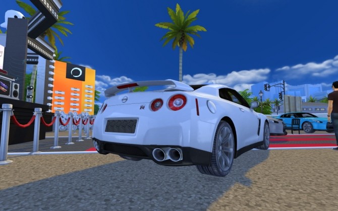 Sims 4 Nissan GT R at LorySims