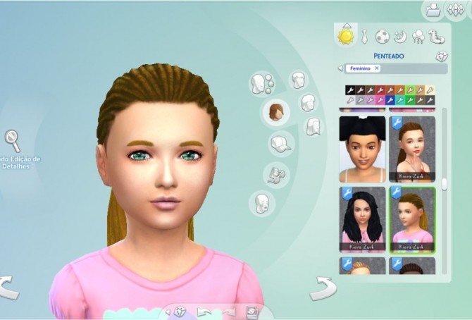 Sims 4 Braid Tied for Girls at My Stuff