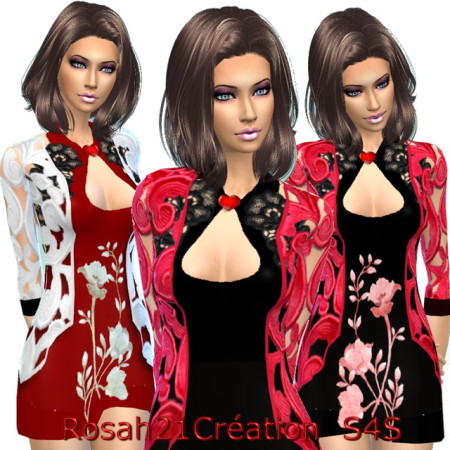 Dress and vest by Rosah at Sims Dentelle » Sims 4 Updates