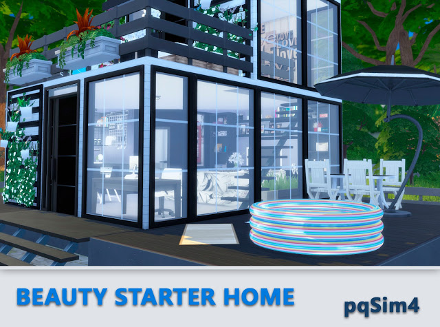 Sims 4 Beauty Starter Home by Mary Jiménez at pqSims4