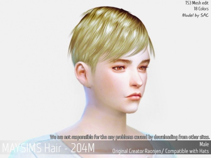 Sims 4 Hair 204M at May Sims