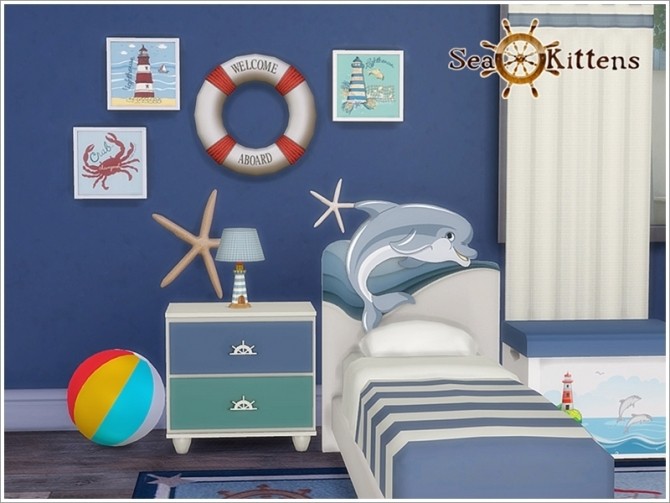 Sims 4 Dolphin kidsroom by Severinka at TSR