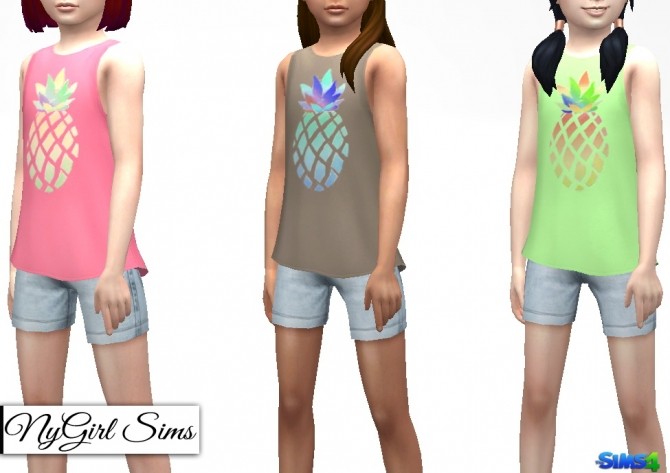 Sims 4 Pineapple Decal Standalone Tank at NyGirl Sims