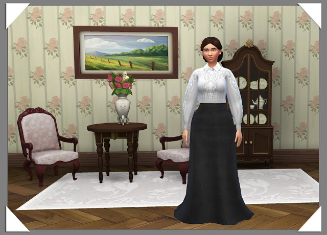 Sims 4 Edwardian Dress by Anni K at Historical Sims Life