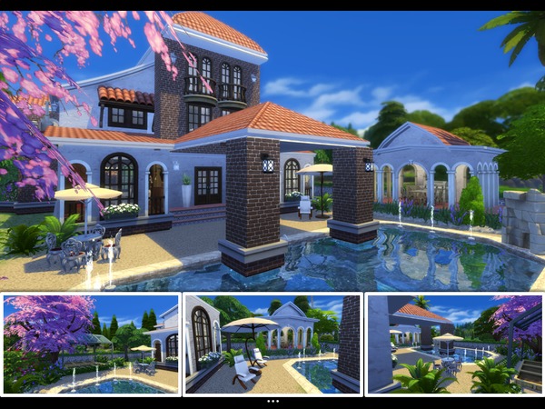 Sims 4 Amelia house by mlpermalino at TSR