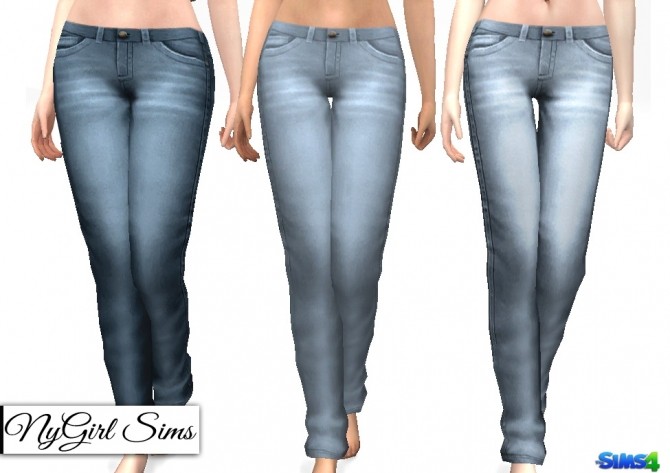 Plain and Faded Slim Jeans at NyGirl Sims » Sims 4 Updates