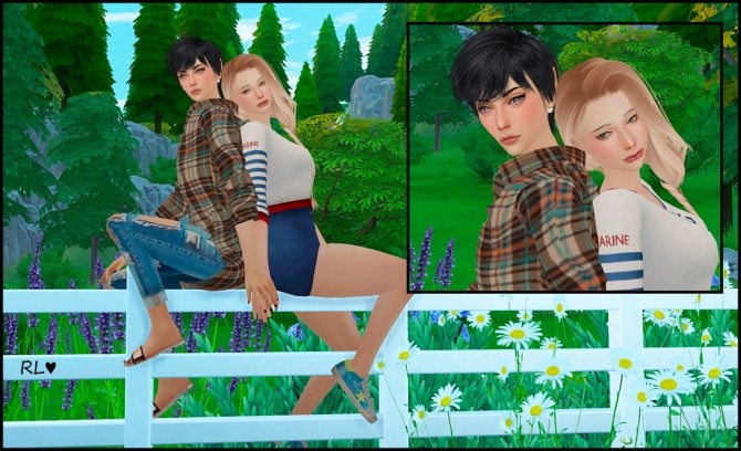 Sims 4 Sitting on fence poses at Rethdis love