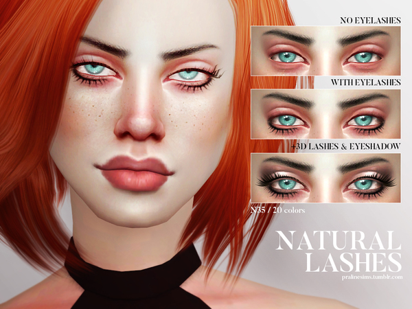 Sims 4 Natural Lashes N35 by Pralinesims at TSR