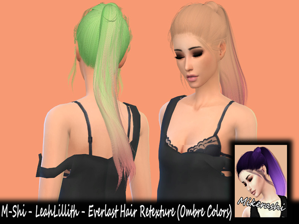 Sims 4 Ombre M Shi LeahLillith Everlast Retexture by mikerashi at TSR