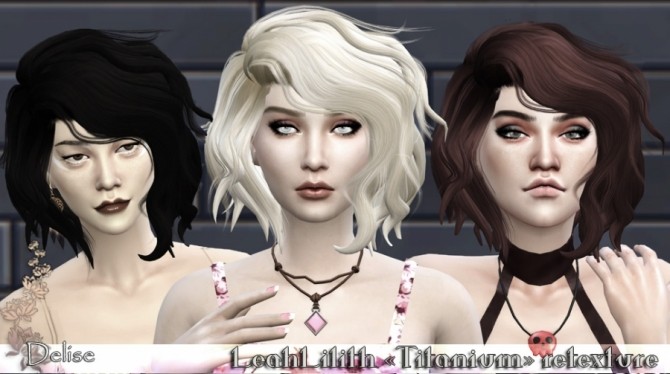 Sims 4 LeahLiliths hair retexture by Delise at Sims Artists