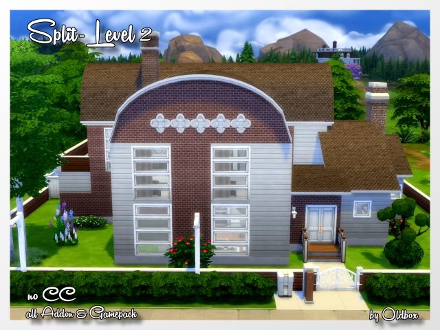 Sims 4 Split Level House 2 by Oldbox at All 4 Sims