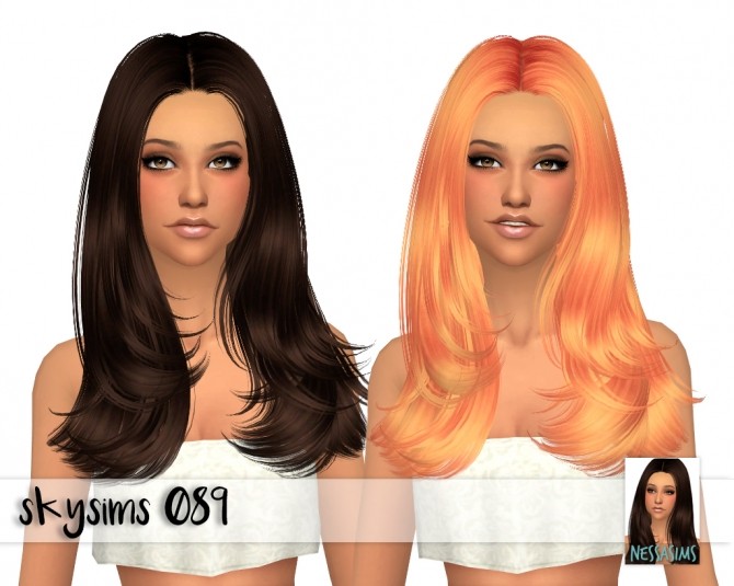 Sims 4 Skysims 089 + 101 + 272 hair retextures at Nessa Sims