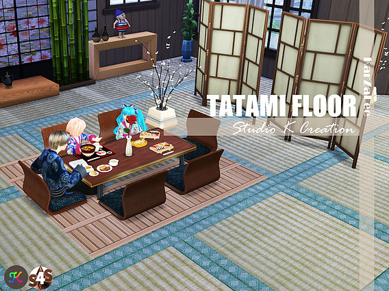 Sims 4 TATAMI Floor at Studio K Creation