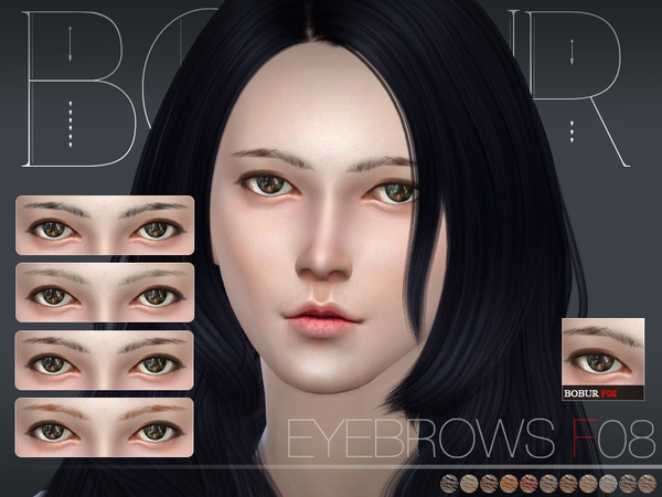 Sims 4 Eyebrows F08 by Bobur3 at TSR
