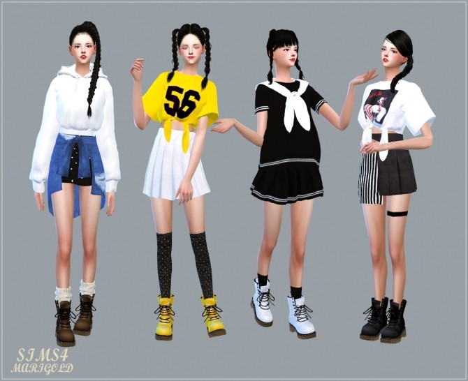 Sims 4 Female Combat Boots at Marigold