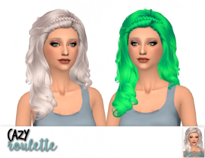 Sims 4 Cazy jodie, miller and roulette hair recolors at Nessa Sims