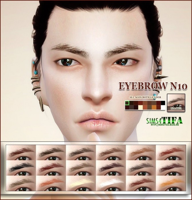 Sims 4 Eyebrows N10 MF at Tifa Sims