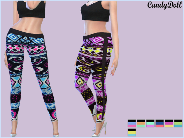 Sims 4 CandyDoll CandyPrint Leggings by DivaDelic06 at TSR