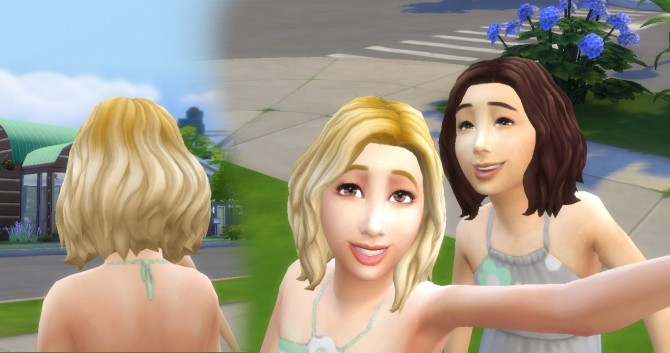 Sims 4 Mid Wavy Bob for Girls at My Stuff