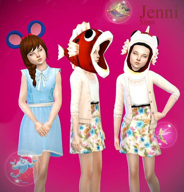Sims 4 Fish head and Face Paint Child at Jenni Sims