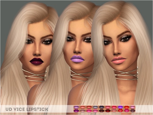 Sims 4 UD Vice Lipstick by NataliMayhem at TSR