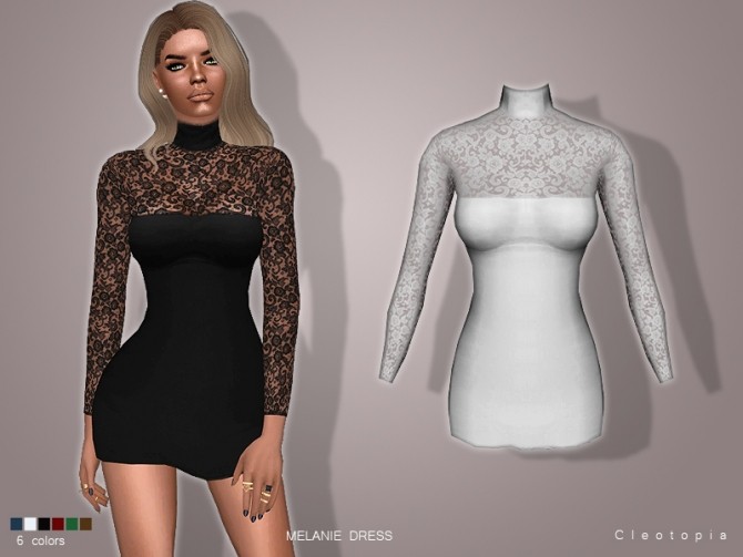 Sims 4 MELANIE DRESS at Cleotopia