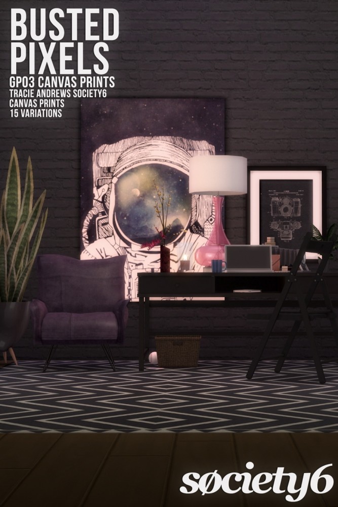 Sims 4 GP03 Tracie Andrews Society6 Canvas Prints at Busted Pixels
