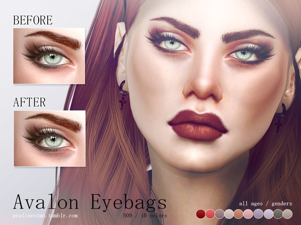 Sims 4 Avalon Eyebags N09 by Pralinesims at TSR