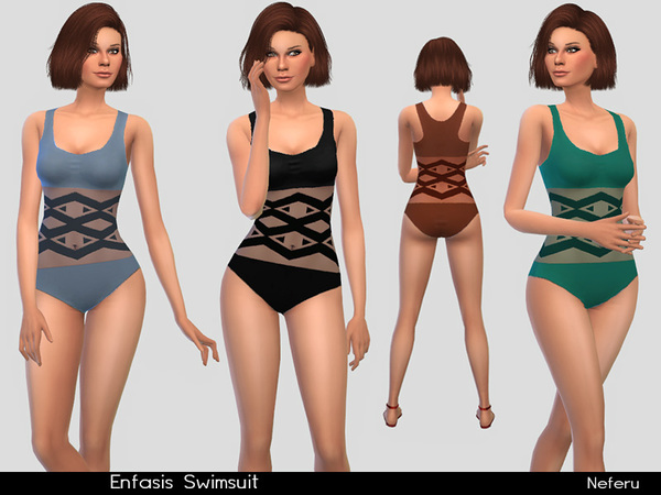 Sims 4 Enfasis Swimsuit by Neferu at TSR
