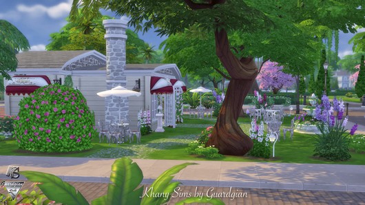 Sims 4 Lisas garden coffee shop by Guardgian at Khany Sims