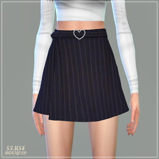 Heart Belt Mini Skirt at Marigold » Sims 4 Updates