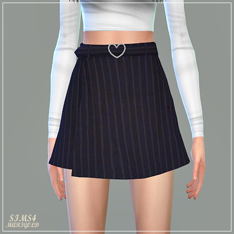 Sims 4 Heart Belt Mini Skirt at Marigold
