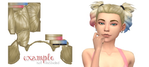 Sims 4 Sassy Curls Summer Pigtails Collection (Part 03) at SimLaughLove