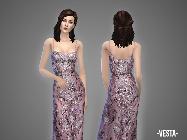 Sims 4 Vesta gown by April at TSR