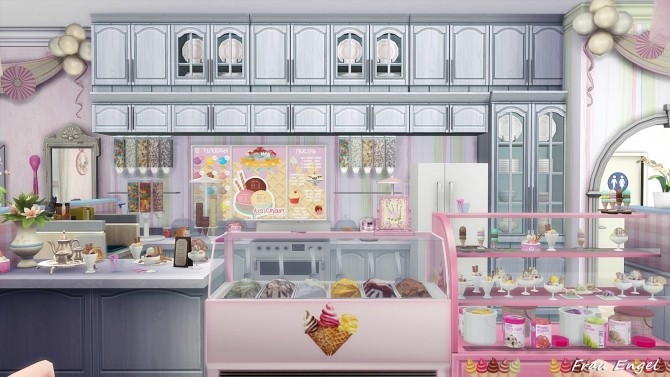 Sims 4 Ice Cream Cafe by Julia Engel at Frau Engel