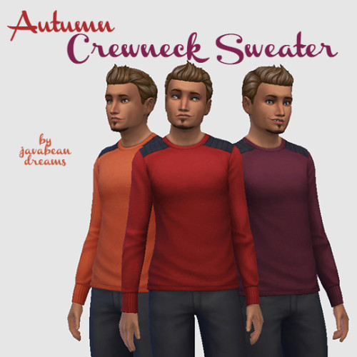 Autumn Crewneck Sweater at Hamburger Cakes » Sims 4 Updates