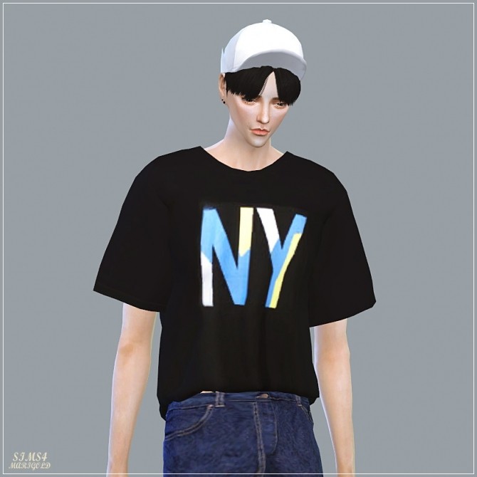 Sims 4 Male Tuck in Short Sleeves Top at Marigold