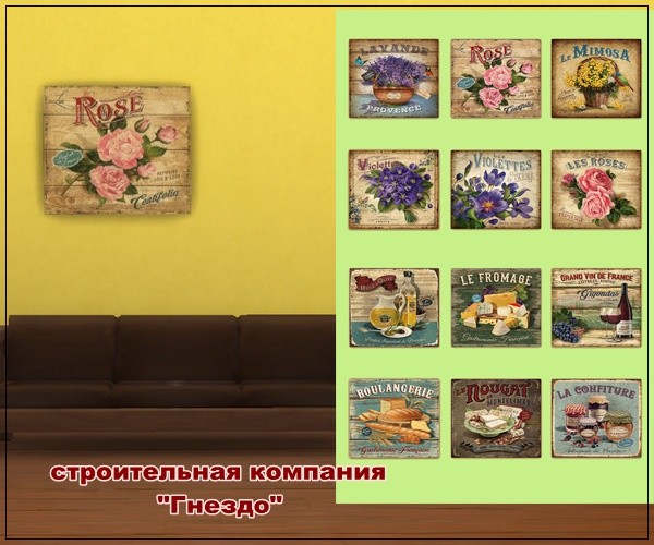 Sims 4 Vintage pictures at Sims by Mulena