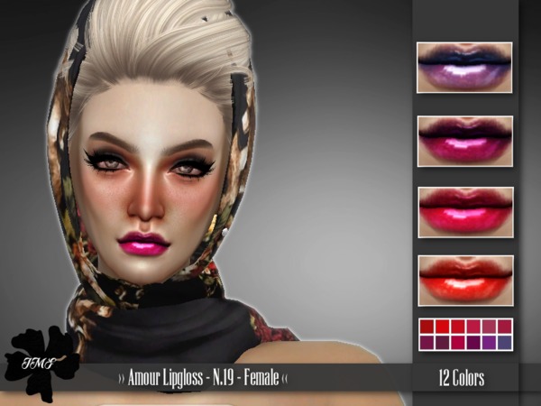 Sims 4 IMF Amour Lipgloss N.19 by IzzieMcFire at TSR