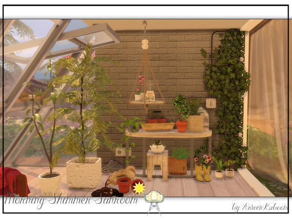 Sims 4 Morning Shimmer Sunroom by ArwenKaboom at TSR