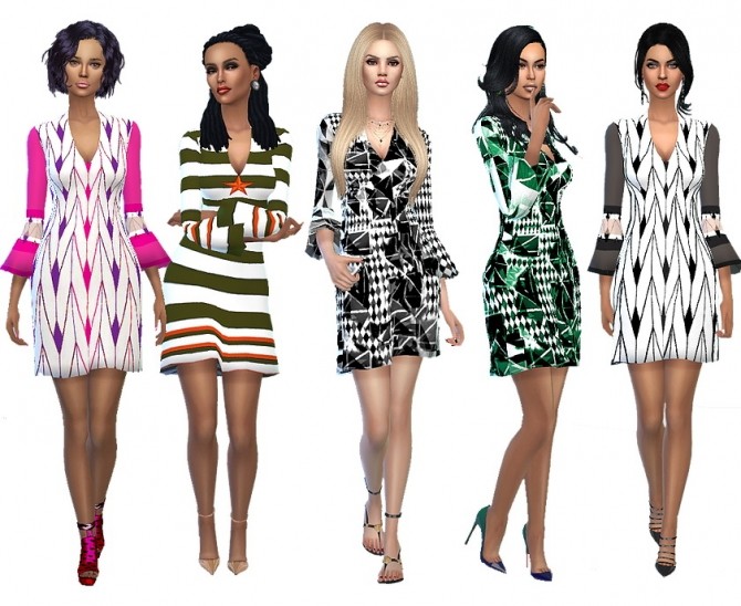 Sims 4 Independence Day short dress at Dreaming 4 Sims